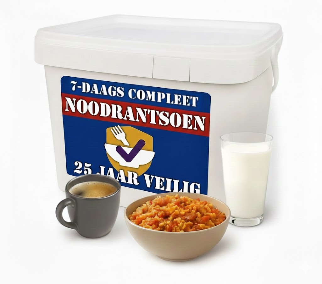 Volledig 7 dagen NL noodrantsoen 25 jaar houdbaar 2000Kcal per dag